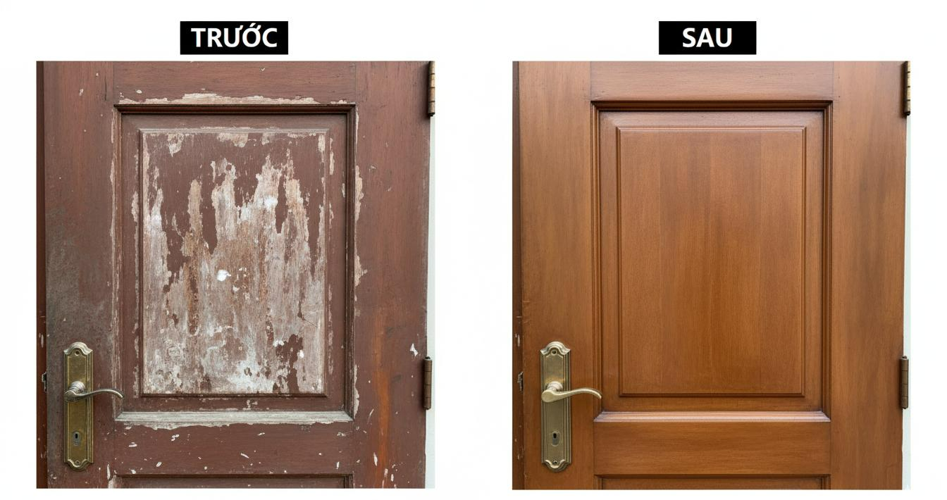 Phục hồi cửa gỗ 